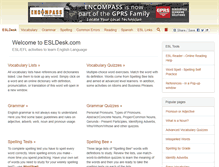 Tablet Screenshot of esldesk.com